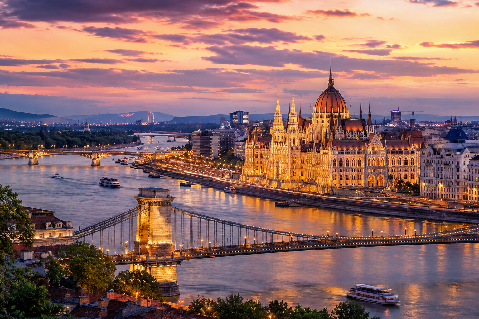 Beautiful Budapest city view